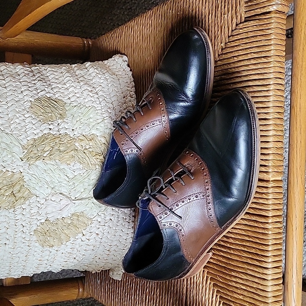 Cole Haan brown and black loafers/oxfords, size 10.5M